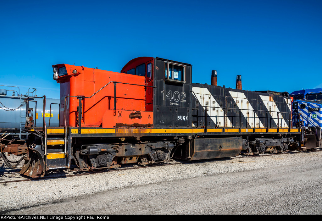 BUGX 1402, ex CN 1402 EMD GMD1, ex CN 1913 at BRC Clearing Yard